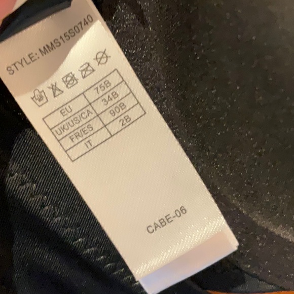 NEW $39 CHRISTIN MICHAELS 34 B BLACK SWIM UNDERWIRE TOP - Picture 7 of 7